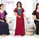 1501A PV Aline Embroidery Nighties