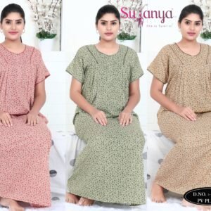 2573 PV Pleated Nighty