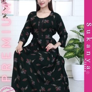 Elegant Single Flared Gown in Alpine Fabric – Style 7542