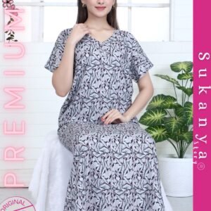 Super Premium Rayon Digital A-Line Nighty – SP102