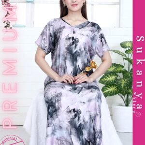 Super Premium Modal Satin A-Line Nighty – SP103