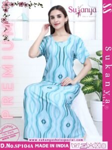 Super Premium Modal Satin A-Line Nightie – SP104