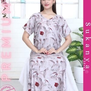 Super Premium Modal Satin A-Line Nighty – SP105